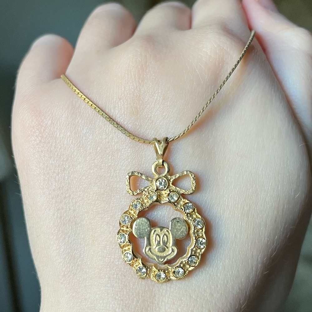 Disney Mickey Mouse gold necklace